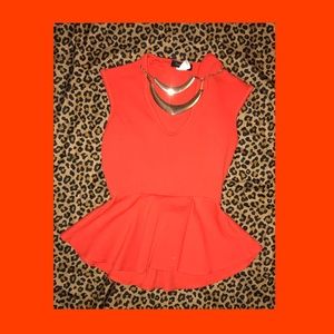 Peplum Top with Chain